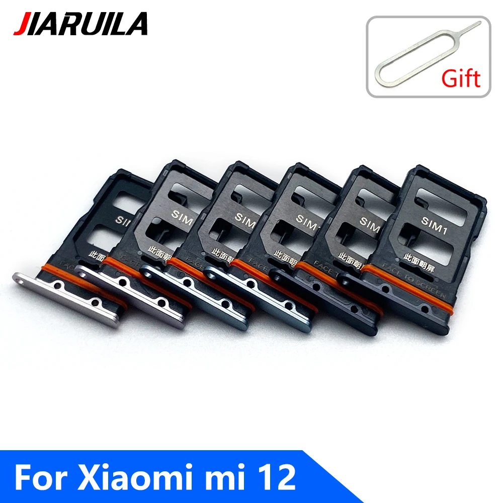 NEW Dual Card SIM Card Tray chip slot drawer Holder Replacement Repair Part + Pin For Xiaomi Mi 12 Lite 12T Pro 12X