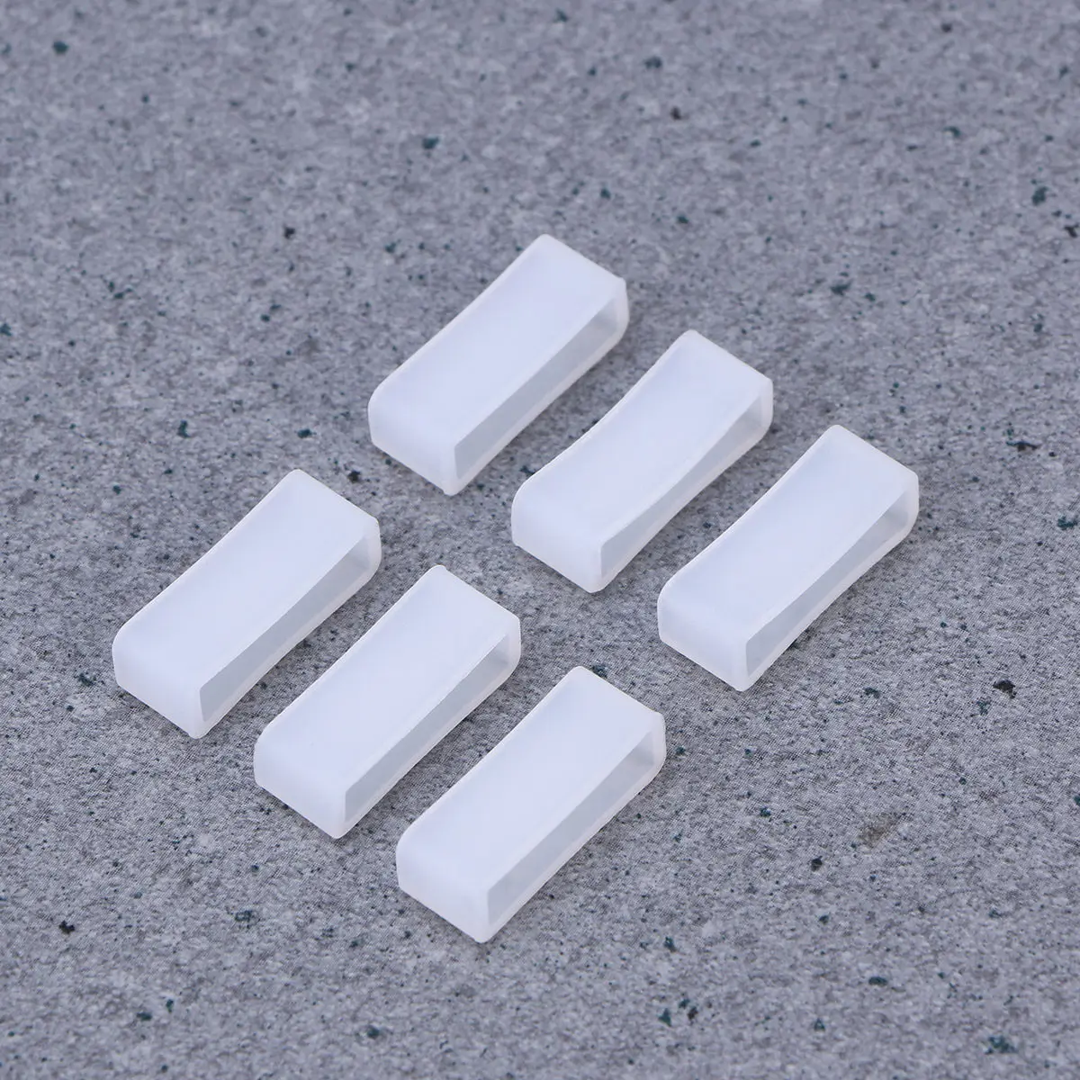 6Pcs Silicone Watch Band Strap Loops 20Mm Replacement Retainer Holder for Smartwatch Repair Tool view 2