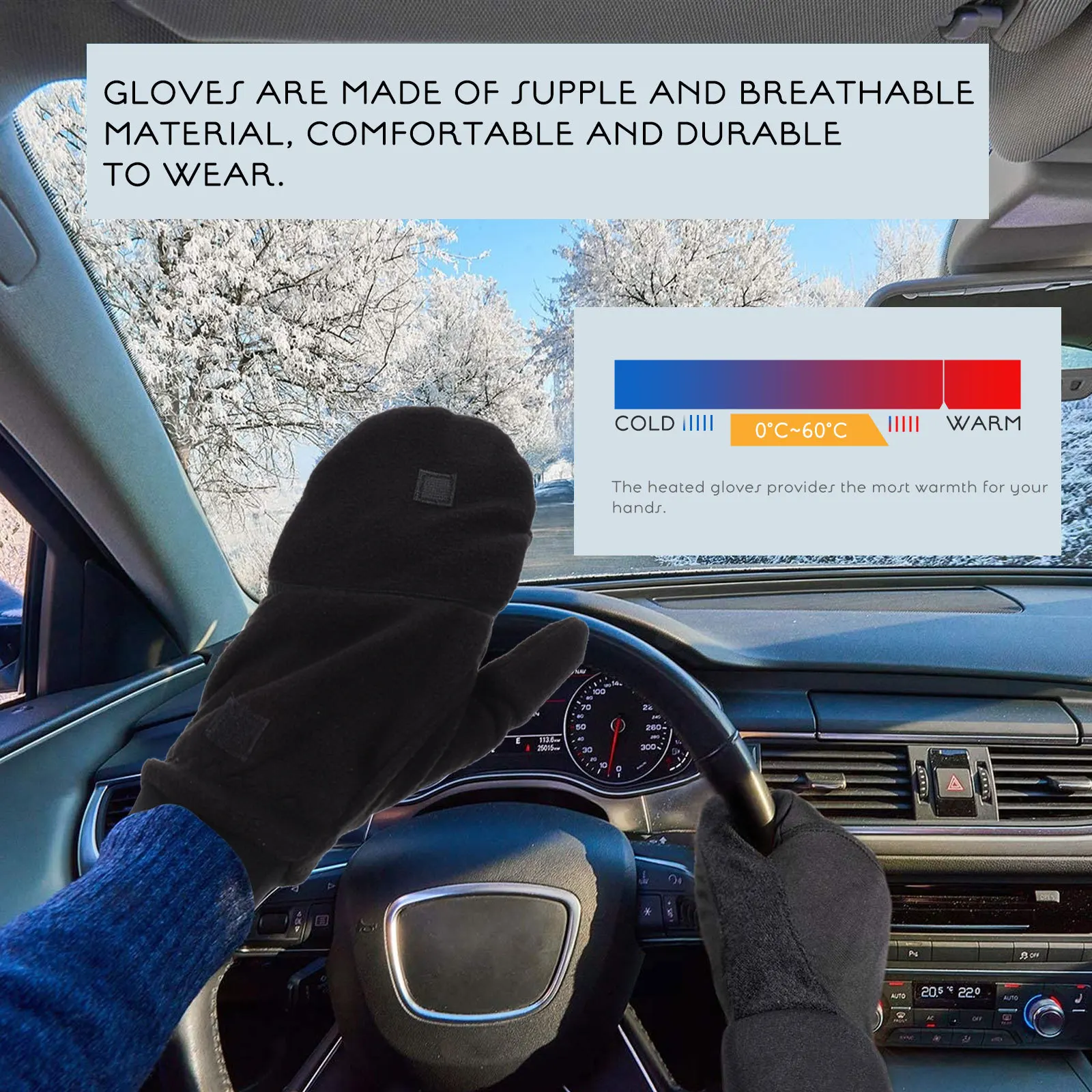 1 زوج الحرارية الشتاء الدافئة قفازات القطبية الصوف نصف اصبع لمس عدم الانزلاق في الهواء الطلق قفازات غطاء قفازات غطاء الاصبع الحراري #1