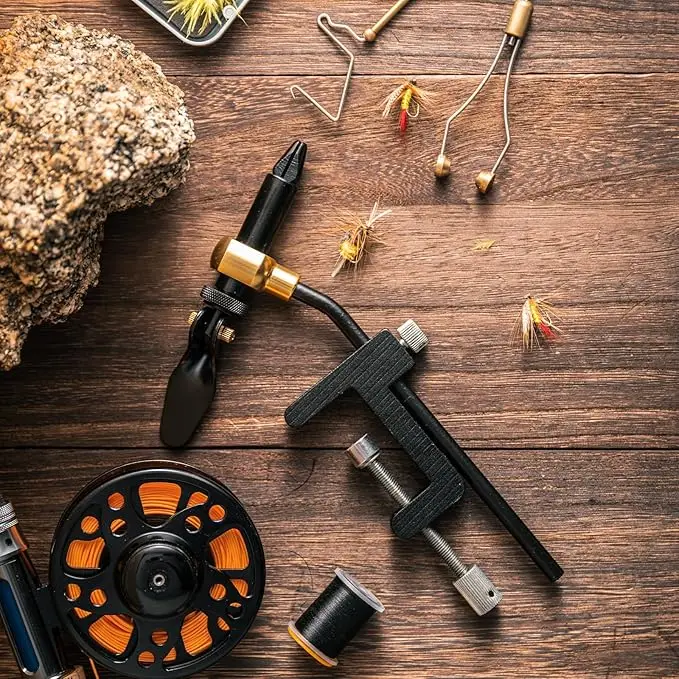 

Goture Pro Набор для завязывания мух Полный набор инструментов с вращающимися тисками Шпулька Ножницы Кнут Финишер 50+ Матеріали для мух Водонепроницаемая сумка для снаряжения