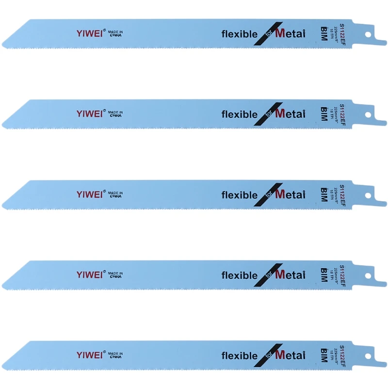 

5 Pcs 227mm 9" BIM S1122EF Reciprocating For Cutting And Metal