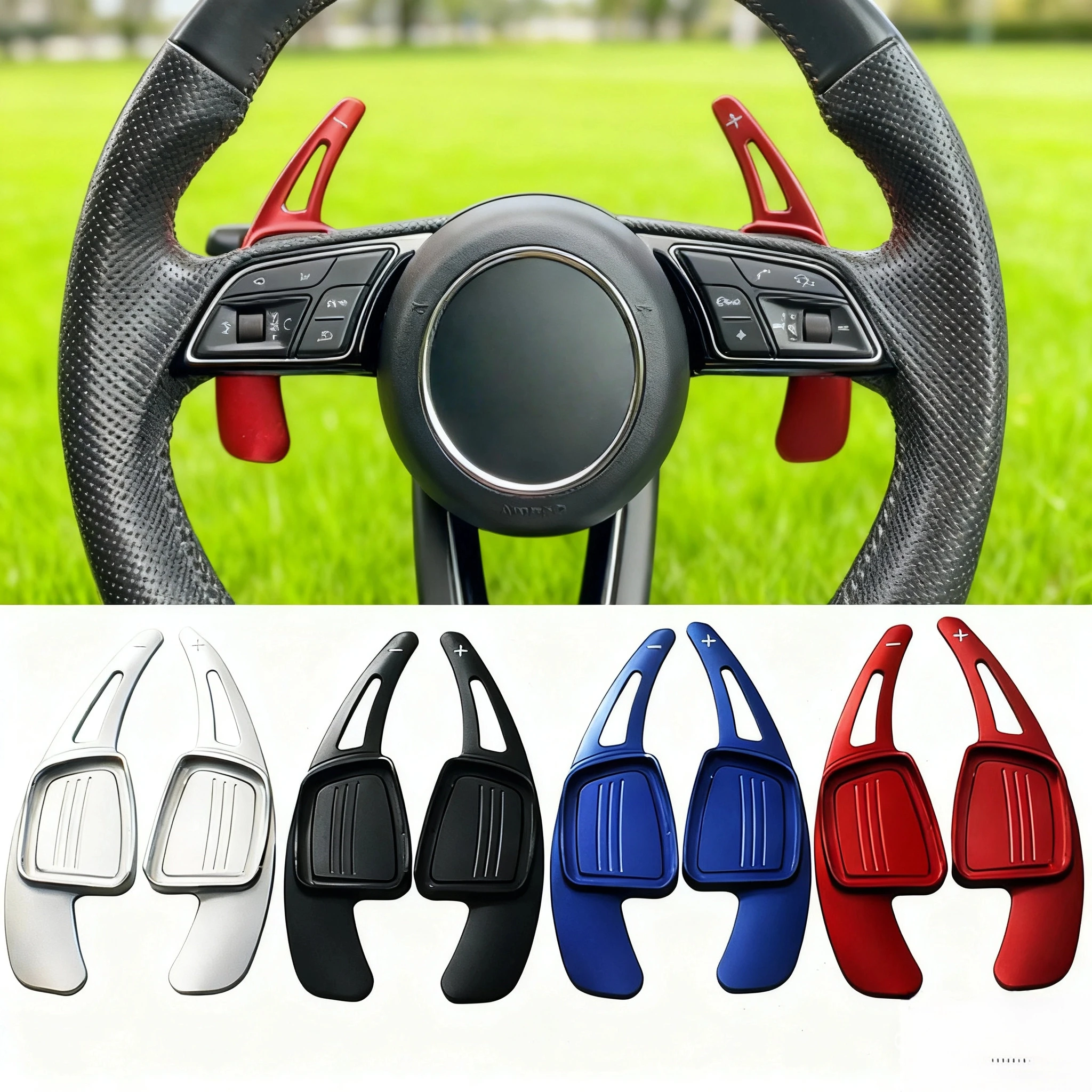 

Steering Wheel Shift Paddle Shifter For Audi A3 / S3 facelift A5 S5 2017 A4 B9 Q7 2016-2017 TT TTS Extension Gearbox Gearbox