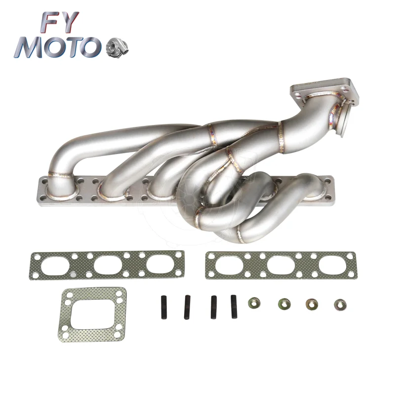 SS304 3.0mm Thick Top Mount Exhaust M50 Manifold For M52 S50 S52 E36 E39 T3 / T4 1990-2001