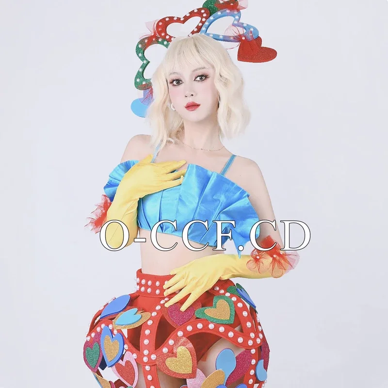 Roupa de festival feminina desempenho bonito jazz dança traje bar boate dj ds palco rave roupas festa wear