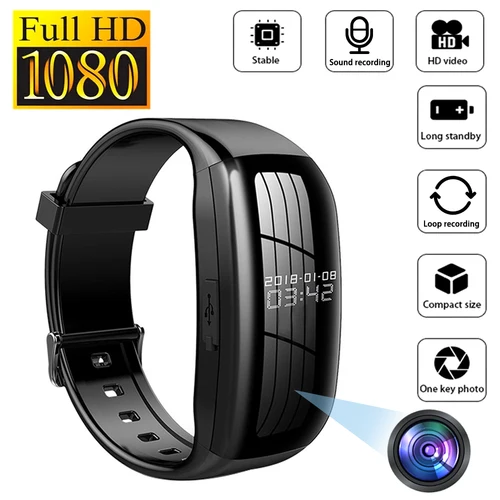 Imagen 2 del producto Mini reloj con cámara de 8-256GB, grabadora de Audio y voz, pulsera, controlador de Flash USB, dictáfono, reducción de ruido, pulsera de grabación de sonido