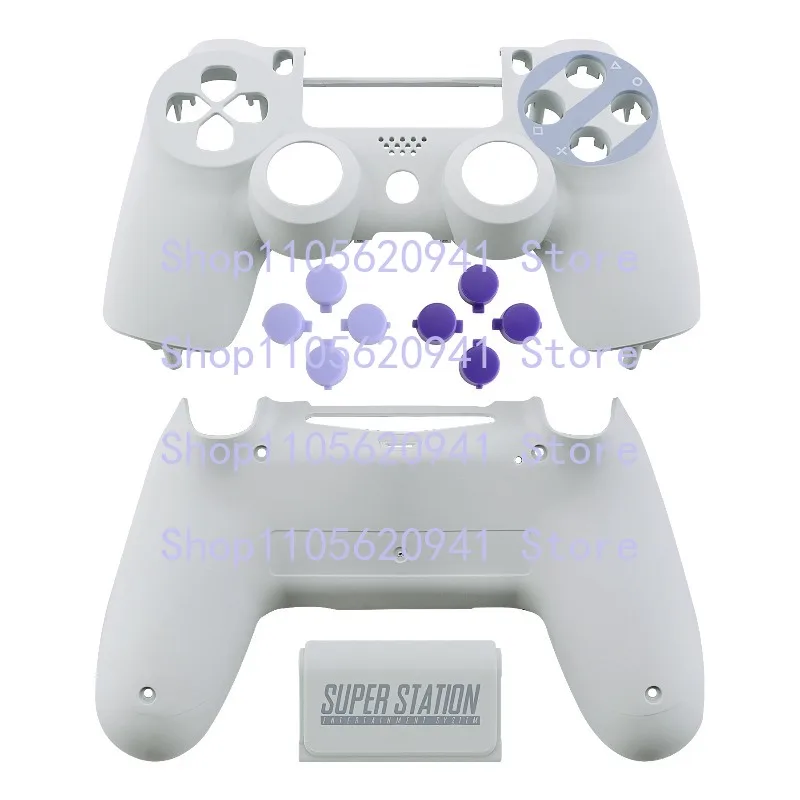 SSS  For PS4 DS4 CUH-ZCT2 SNES Retro Housing Full Shell With DIY Tools    （Excluding the handle）