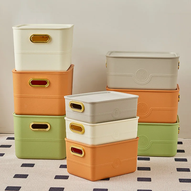 Desktop Storage Box Home Snacks Underwear Stationery Organizer Container High Capacity Cosmetics Toy Clothes Basket with Lid