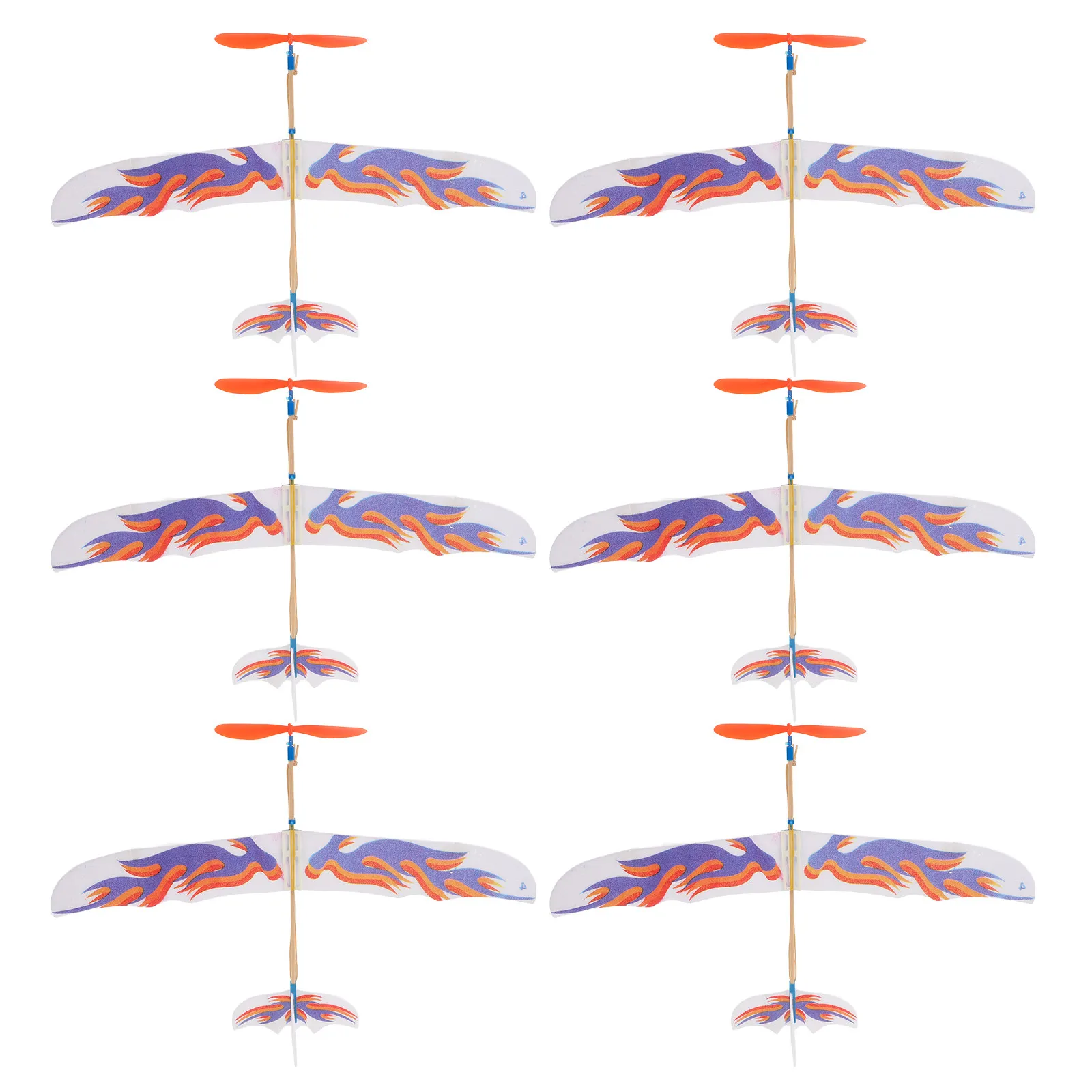 

Набор из 6 самолетов на резиновых пружинах для самостоятельной сборки, креативный развивающий летающий планер для детей, для игр на улице