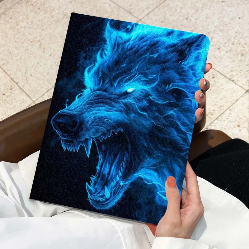 حافظة كمبيوتر لوحي بنمط إبداعي من Wolf Art لهاتف Lenovo Xiaoxin Pad Pro GT plus 8.8 11 10.6 Y700 Y900 Go 8.8 Tab K11 10 P11 Soft