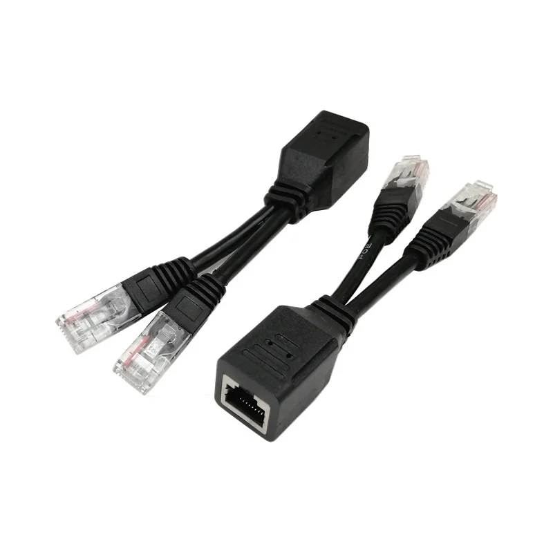 2 pz/1 paio RJ45 Splitter combinatore Kit cavo UPOE connettori cavo adattatore POE cavo di alimentazione passivo