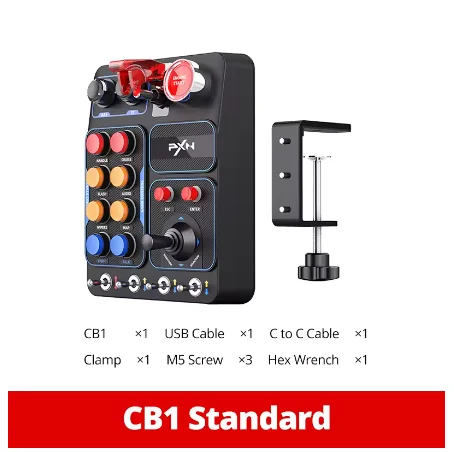 PXN CB1 Simulator Race Centrale Controlebox Multifunctionele Toetsen Controlebox RGB Voor EURO Truck Simulator Racegame Custom PC