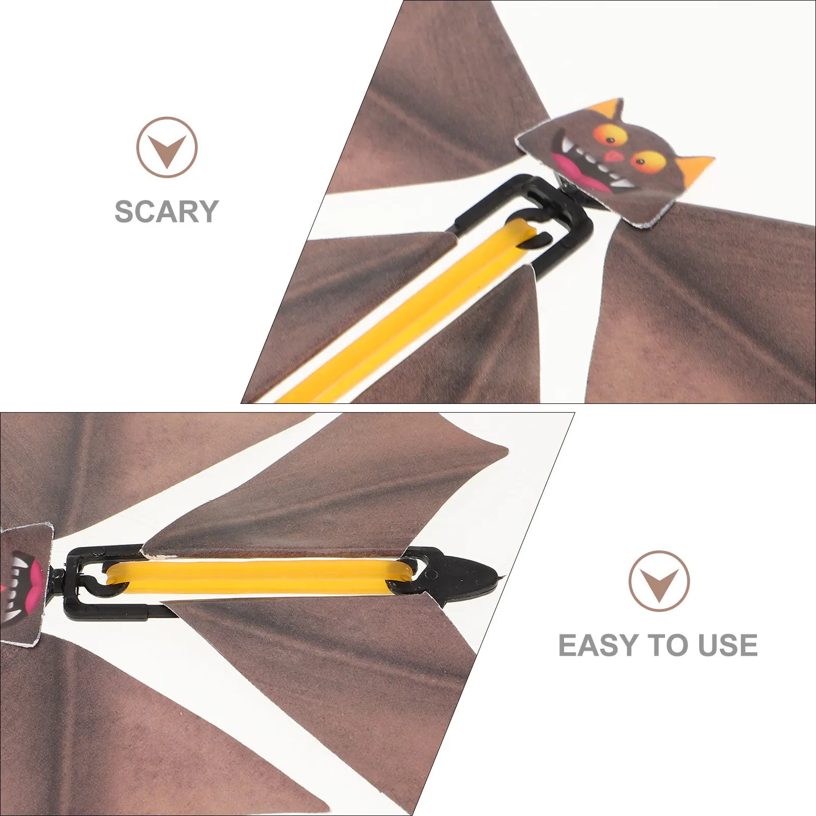 

10pcs Props Flying Bats Halloween Mini Accessory Surprise Rotate Durable Secret Placement Frighten Stage Show Party Scary