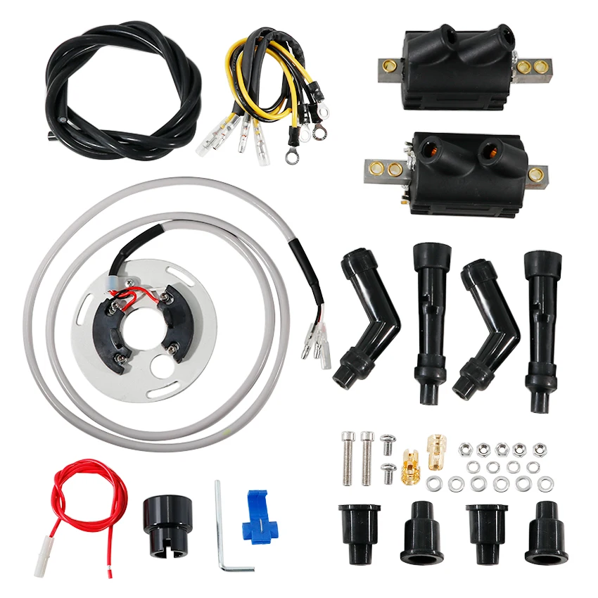 Motorcycle Dual Fire Ignition Coil Sensor Assembly Kit Fits for Honda CB750A Automatic / CB750F Super Sport /CB750K Four
