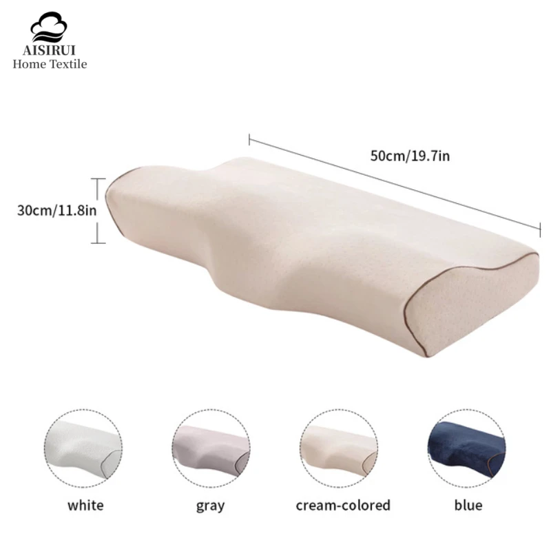 

Memory Pillows 50x30cm Relax The Cervical Spine Adult Slow Rebound Foam Pillow for Sleep Butterfly Shaped Health Cervical Neck