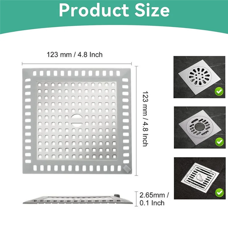 

HLZS-Слив для душа, улавливатель волос, сливные фильтры для ванны для сливов и полов в ванной комнате, 2 шт., плоская пробка для фильтра в ванной комнате, 2 шт.