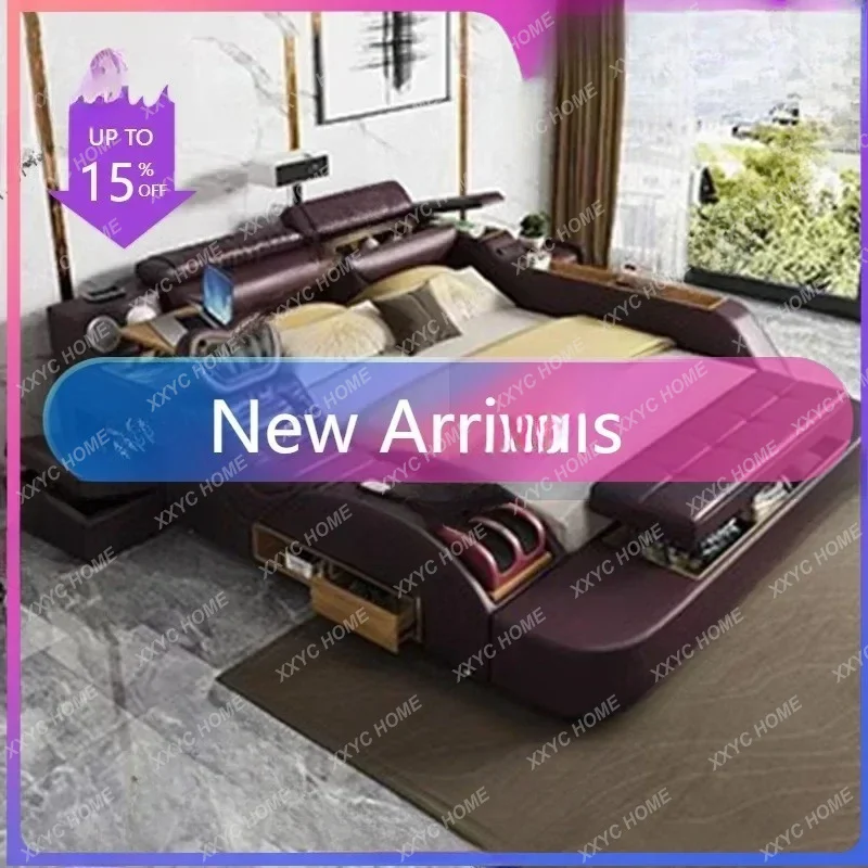 XX Korean Modern Luxury Bed  Nature Luxury Bedroom Human Bed Design Multifunctional Bedroom Camas King Size Home