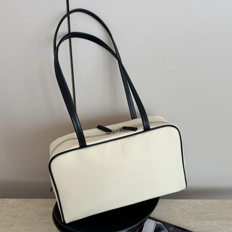 

Classic Canvas Boston Bowling Bags For Women Luxury Designer Handbag Purses 2026 New In Top Handle Small Underarm Cloth Shoulder