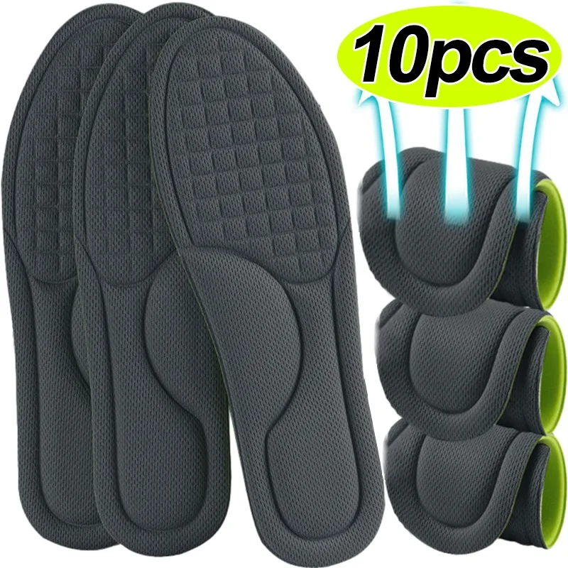 2/10pcs Nano Memory Foam Insoles Unisex Soft Sports Running Shoes Inserts Sweat-Absorbing Deodorant Cushion Shoe Sole Paddings