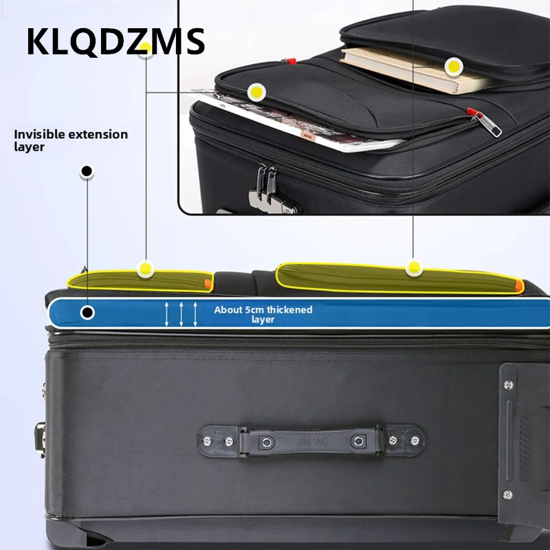 KLQDZMS High-quality suitcase large-capacity trolley case 20 inches boarding box 22