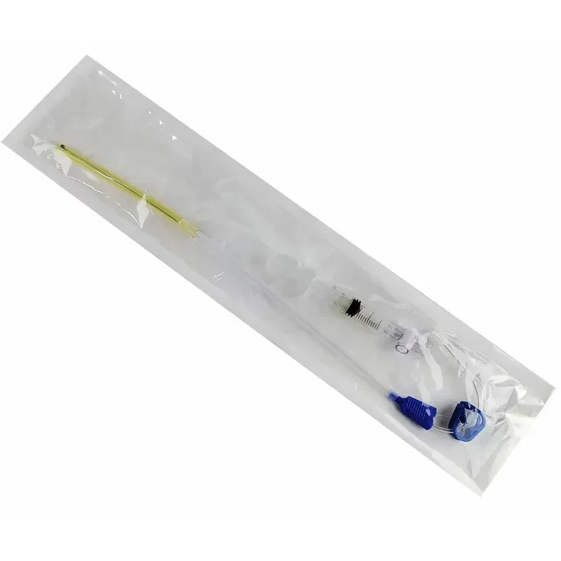 100 Percent Silicone Disposable Hysterosalpingography Catheter for HSG Procedure Medical Sonda
