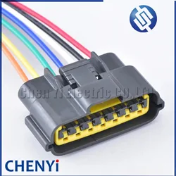 1 set 7 Pin female plastic housing plug wire electric cable automotive waterproof connector 6098-0148 for Nissan with 15cm 18awg