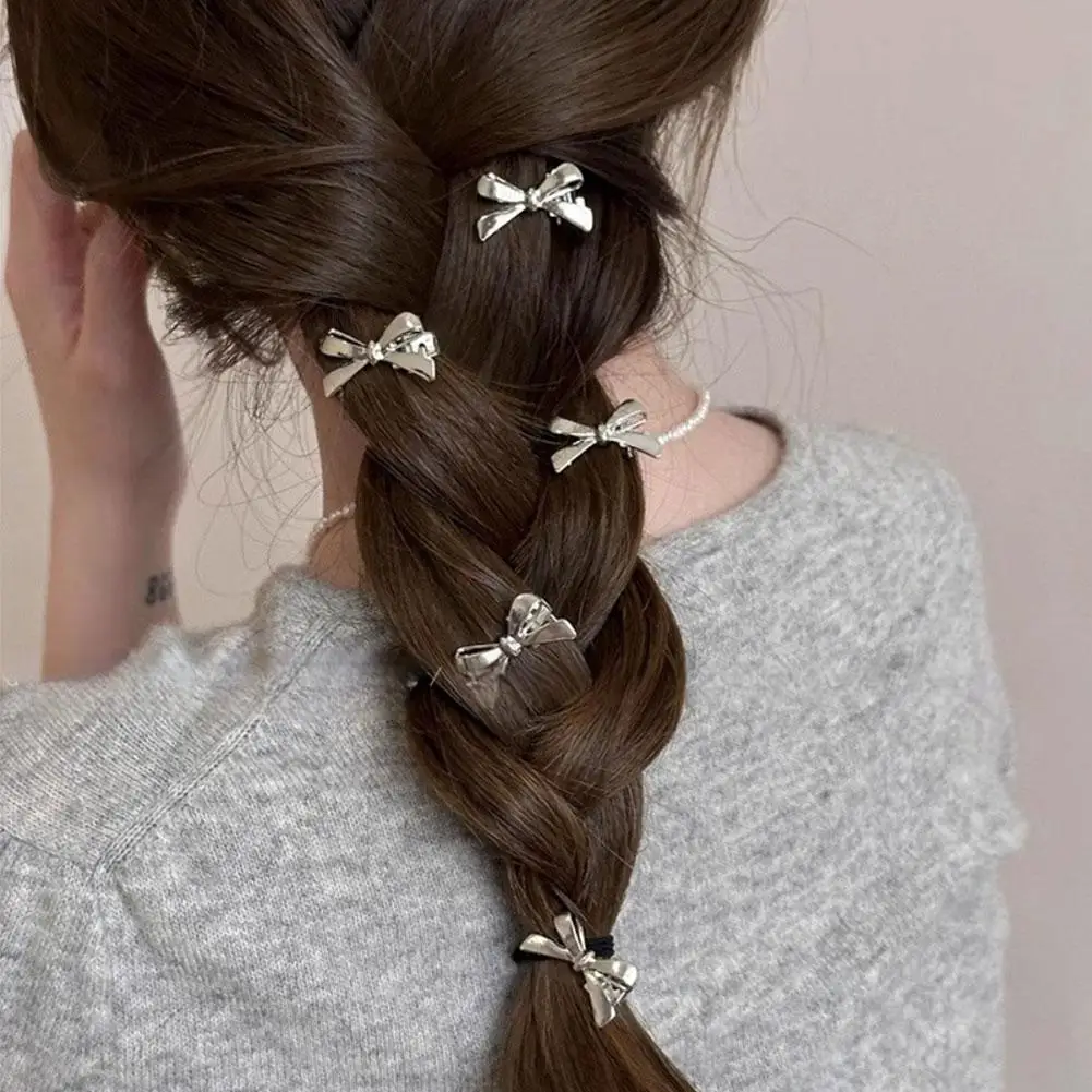 Metal Bow Hairpin Sweet Cool Girl Small Bangs Clip Broken Hairpin Accessories Hair Side Clip Hair Clip Clip Duckbill H0P8