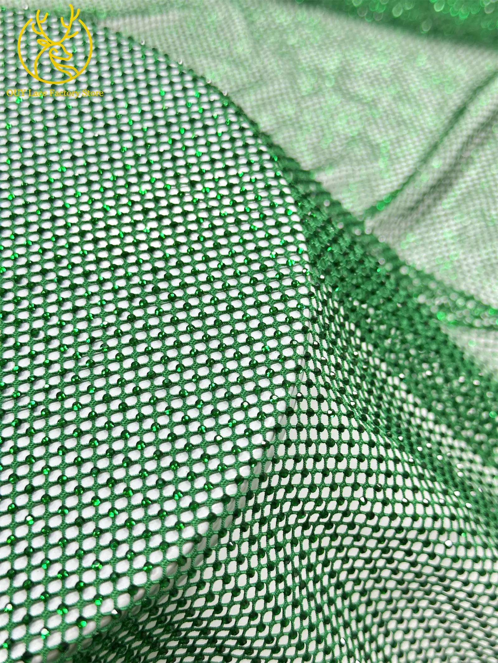 Modischer Österreichischer Diamant-Spitzenstoff 2026 Hochwertiger Kristall-Verzierter Stoff für Afrikanische Abendkleider Nähstoff – Detail 15