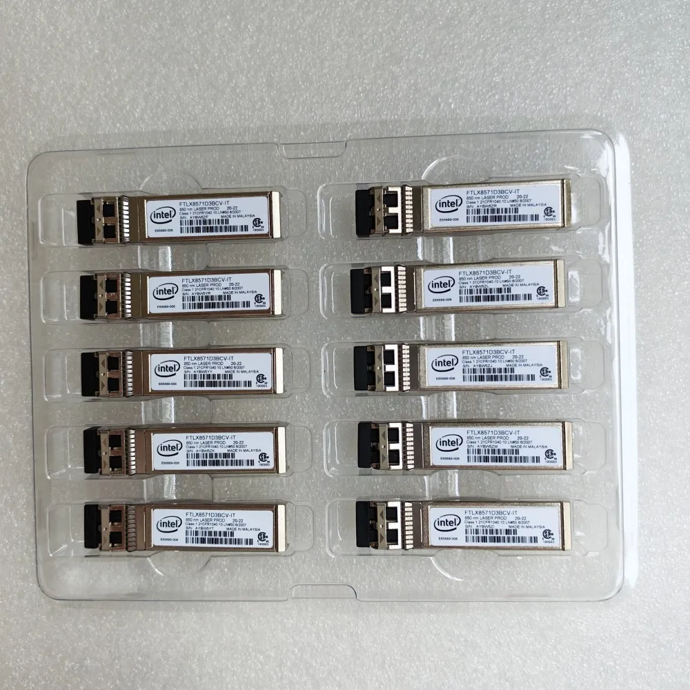 Intel 10GbE AFBR 709DMZ-IN3 SFP-10G-SR 10GBASE-SR Optic Transceiver Module 850nm Optical Transceiver Module Compatible Mellanox