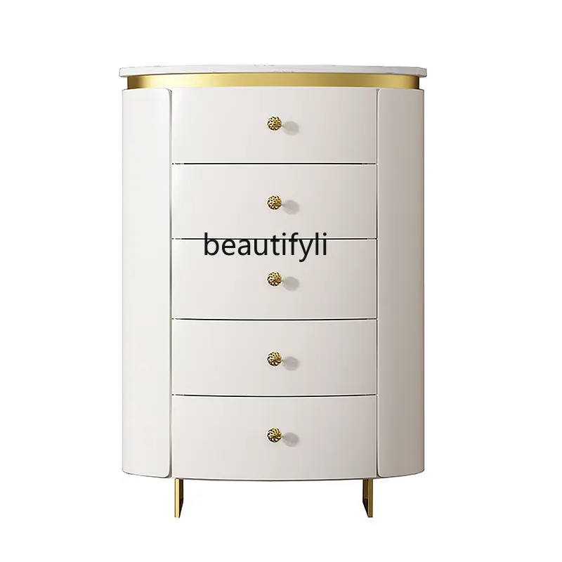 

Light Luxury Chest of Drawers Solid Wood Wall Cabinet Storage Cabinet TV Side Cabinet Curio Cabinet Living Room Entrance Cabinet