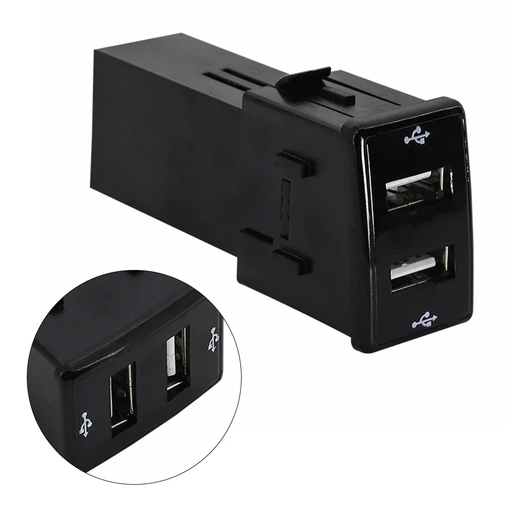 Car Dual USB Charger Adapter Socket For Isuzu D-MAX MU-X V-Cross For Holden DC12V -DC24V Blue Light 5V Charger Dash Blank Switch