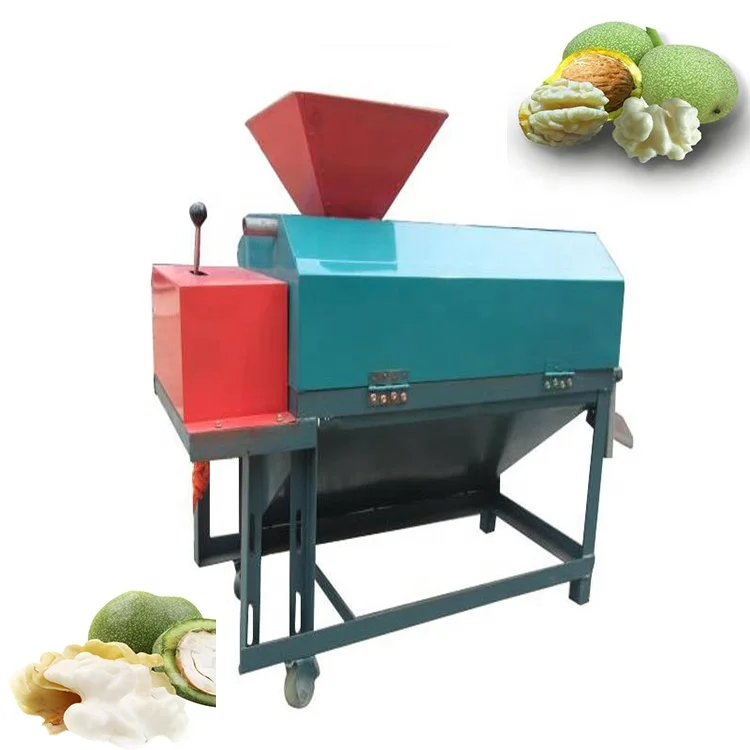Small Scale Best Price High Quality Fresh Green Walnut Pecans Peeler Peeling Shelling Cracking Washing Nut Processing Machine