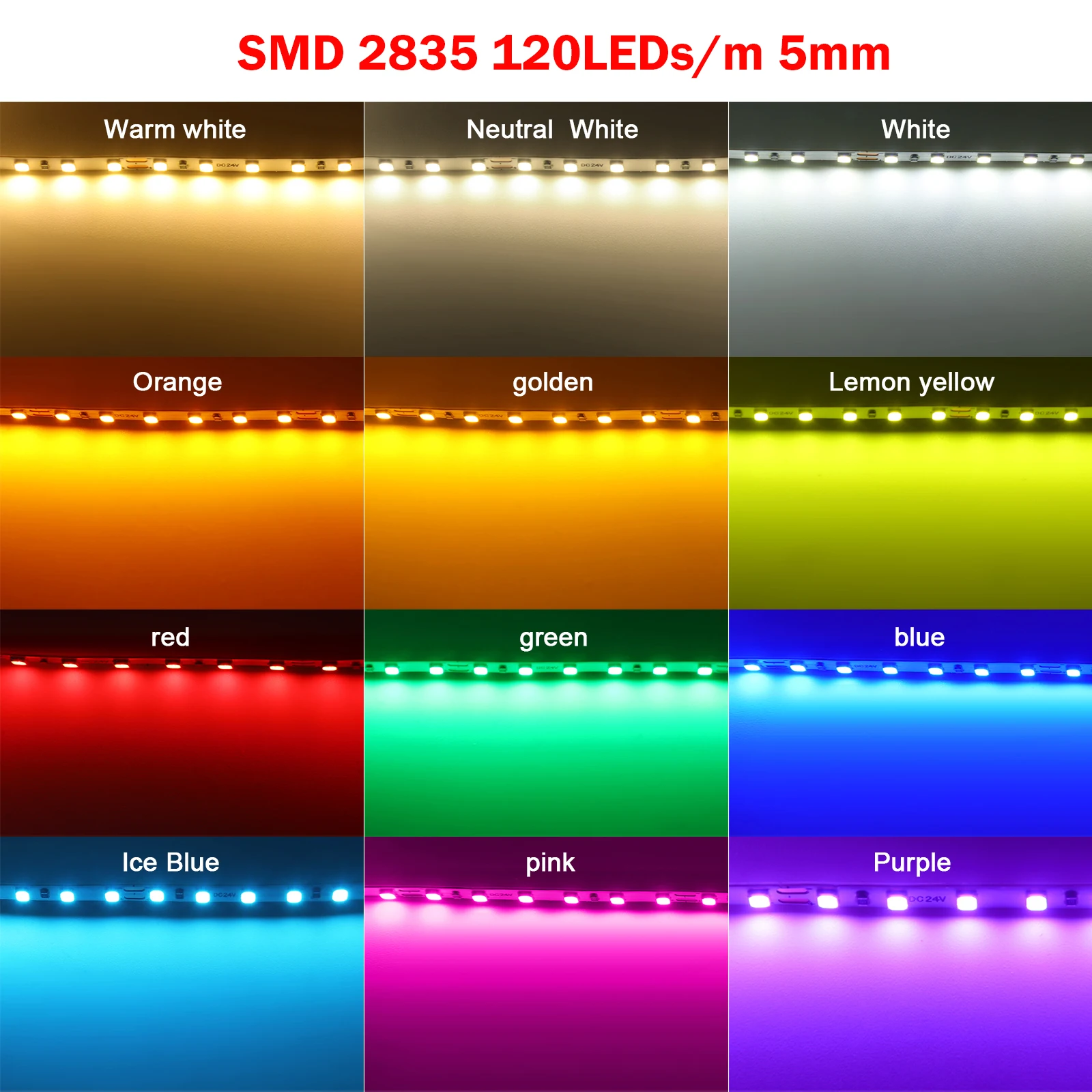 5mm 8mm LED 스트립 12V 24V 2835 1 - Actinic Blue Led 리뷰 및 가격
