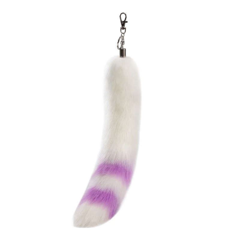 Fashion Foxes Furs Tail Keyring Hanging Ornaments Bag Charm Pendant Car Keyring Handbag Decorations for Women Girls