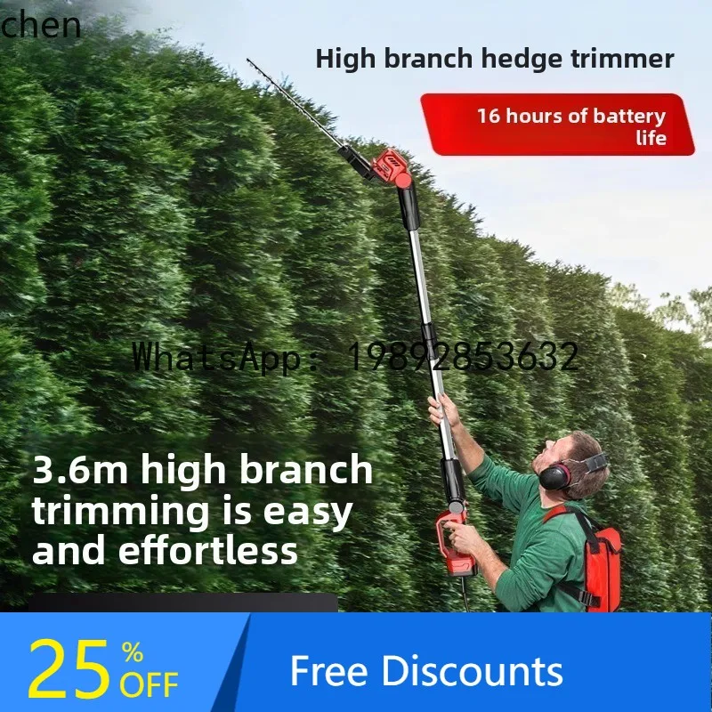 

Electric High Branch Hedge Trimmer Extended Rod Trimmer Rechargeable Garden Telescopic High Altitude Shears