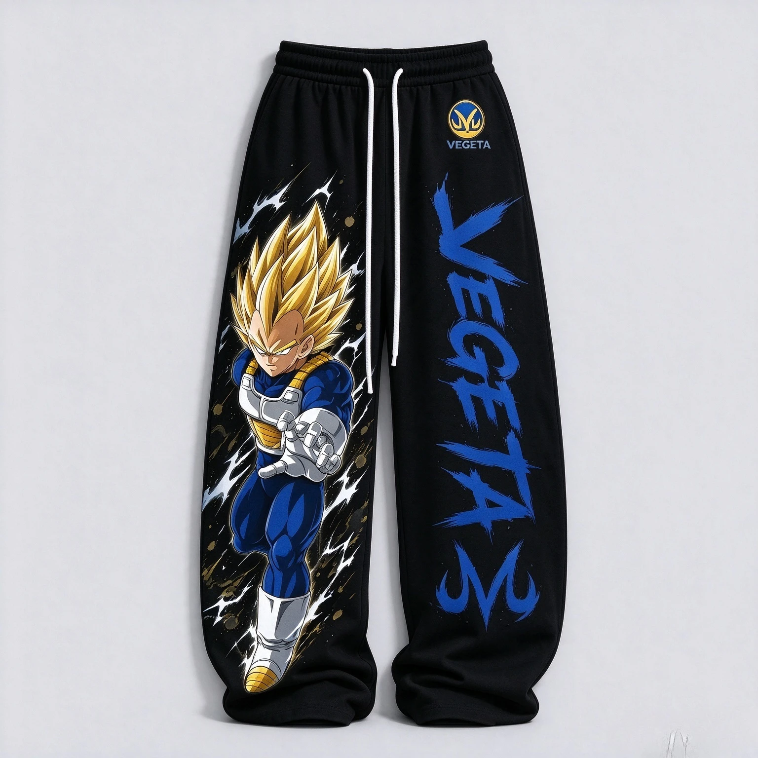 Dragon Ball Vegeta Super Saiyan Print Long Pants Unisex Loose Wide Leg Joggers Anime Hip Hop Streetwear Casual Trousers