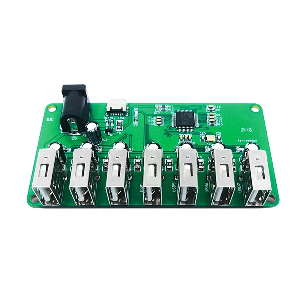 USB 2.0 HUB Module 1 to 7 Port Hub USB Expansion Module Support USB 480Mbps High Speed with Over-current Protection