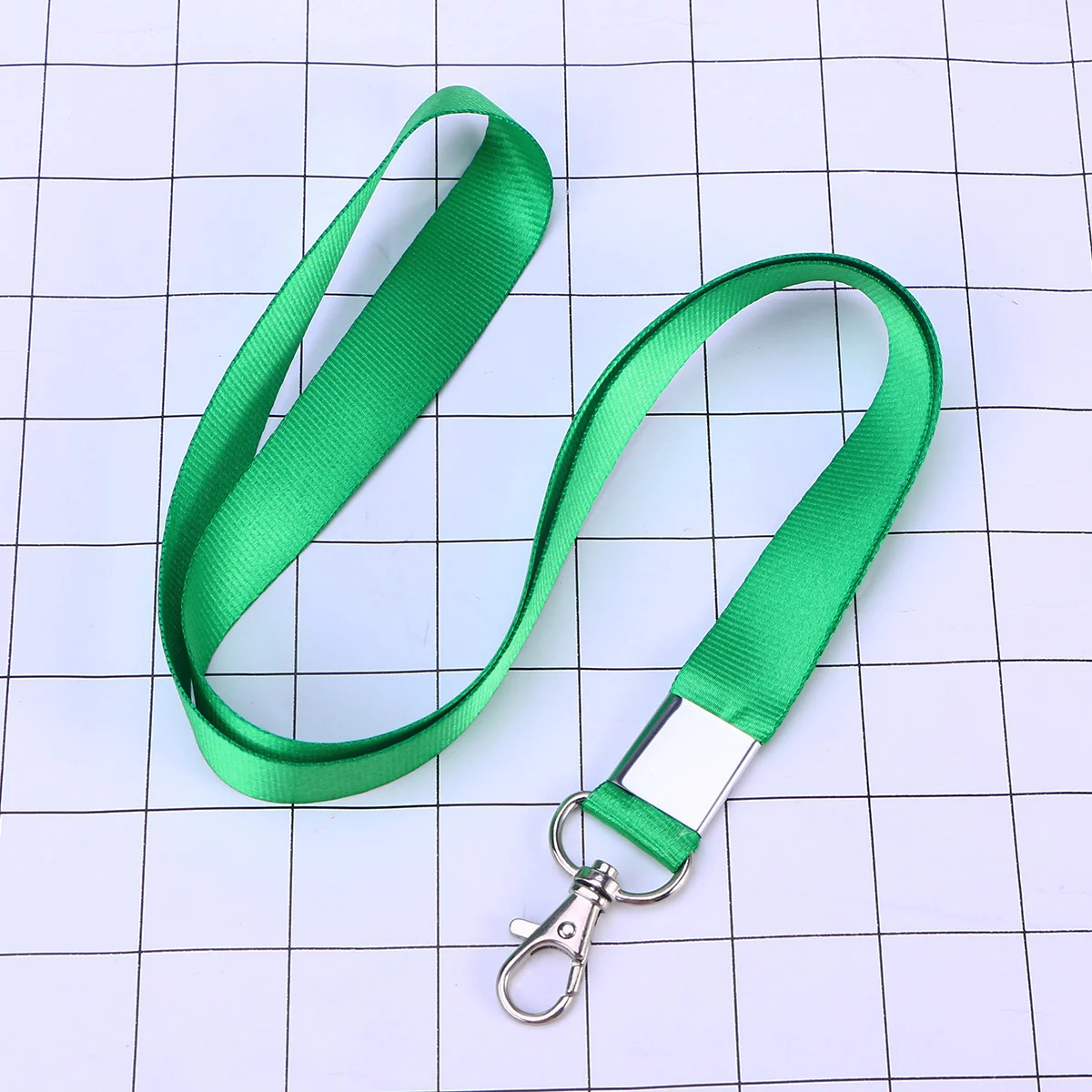 1PCS Neck Strap Lanyard Safety Metal Badge Lanyard for Business Id Key (Grass Green) ID lanyand