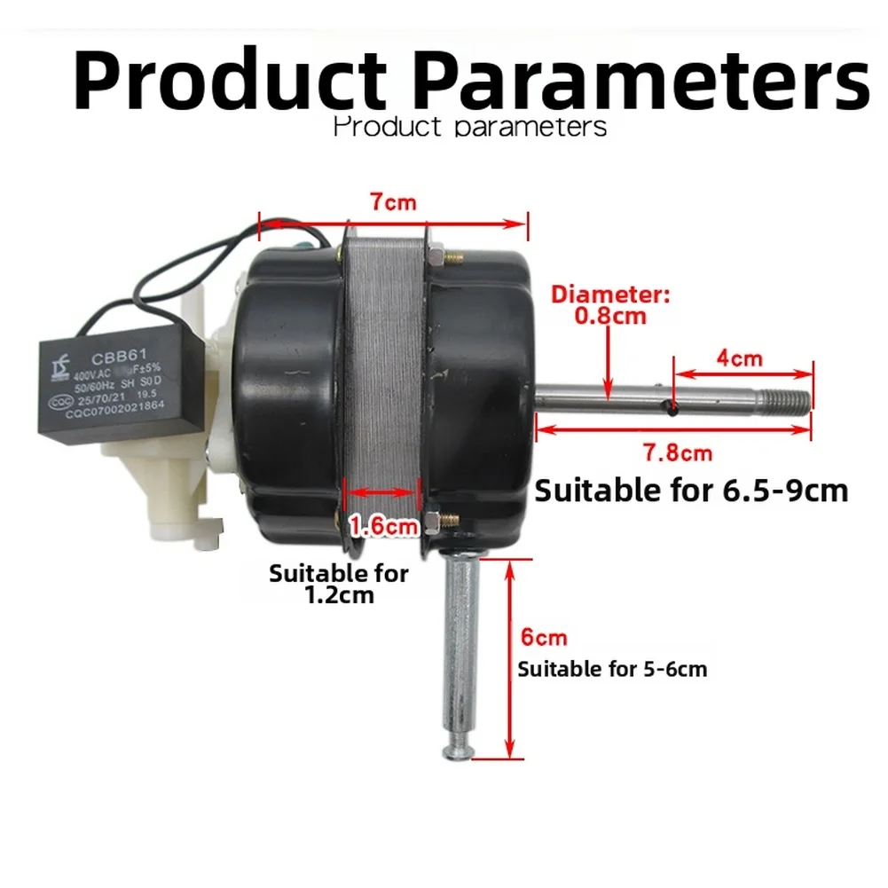 Copper Wire Fan Motor 16'' 220V Electric Fan Motor Dual Ball Bearing High-Speed Motor For Table Fan Floor Fan Motor