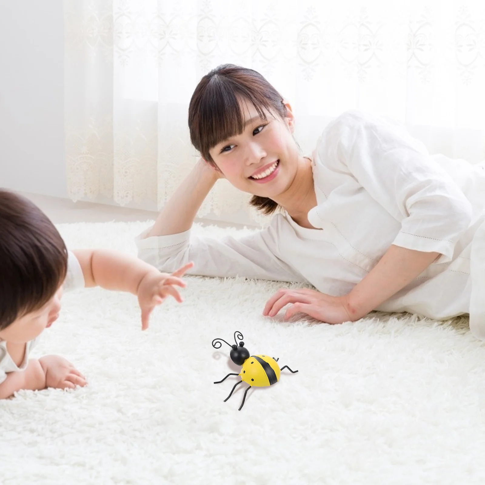 

3Pcs Simulation Ladybug Iron Garden Ornaments Decorative Yard Lawn Backyard Pond Pool Outdoor Waterproof Weather-Resistant