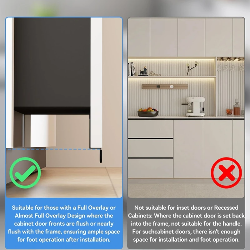 PORK-ножка шкафа для ящика мусора, ножка шкафа для мусора, бесконтактный дизайн без помощи рук для полной накладки двери шкафа