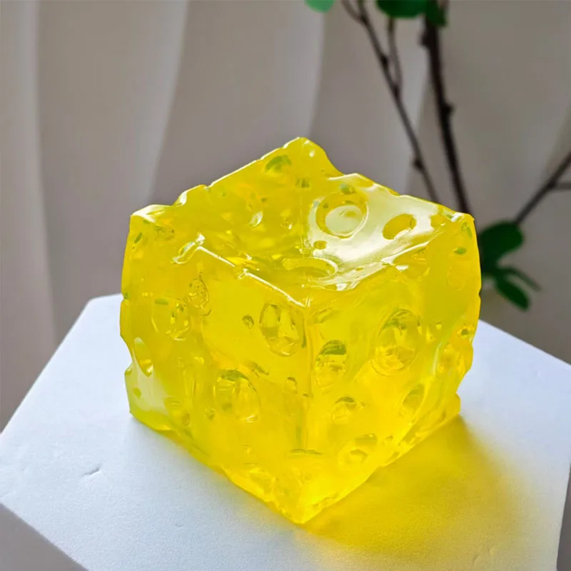 Maltose Cheese Squishy Squeeze Stress Balls Fidget Toys Anxiety ADHD Soft Slow Rising Sensory Ice Cube Gifts For Adults & Kids - view 2