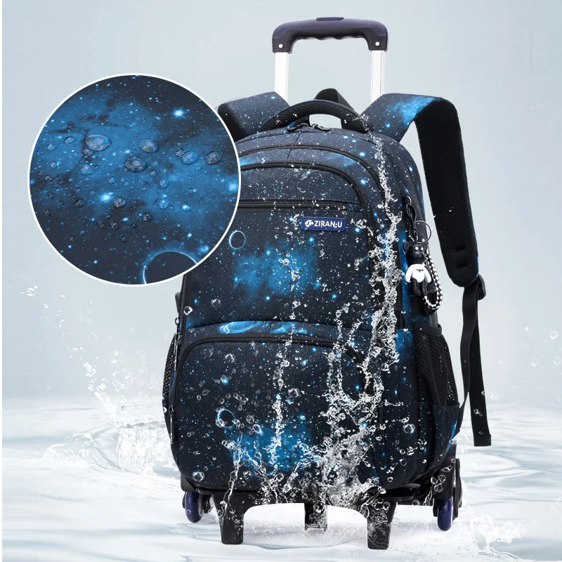 Mochila escolar con ruedas para niños, morral escolar con ruedas