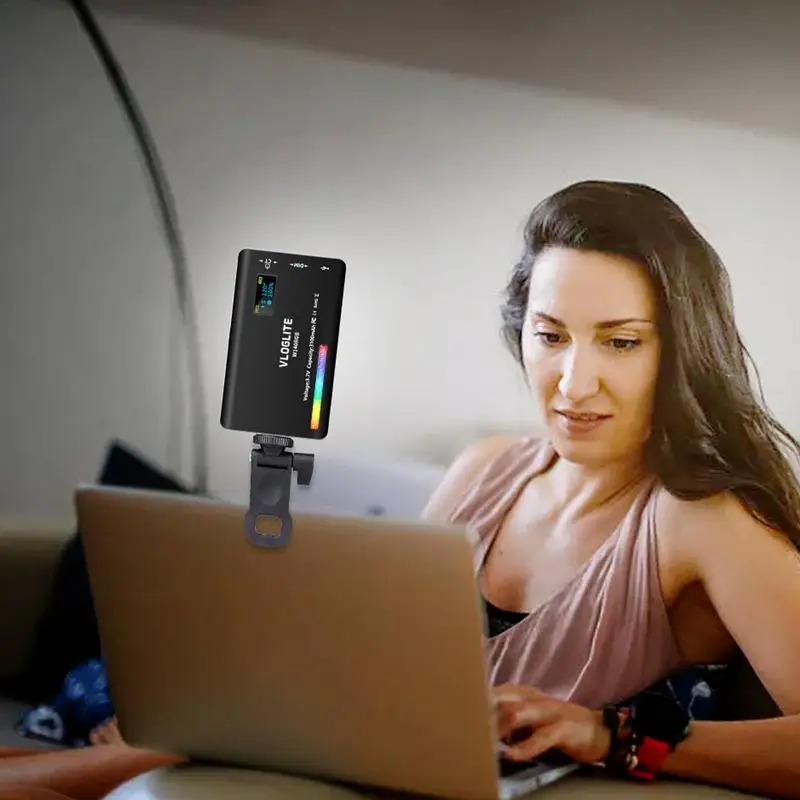 W140 RGB Portable Pocket Light Portable Mini Fill Light Mobile Phone Live Beauty Light Full Color RGB For Phones Tablets