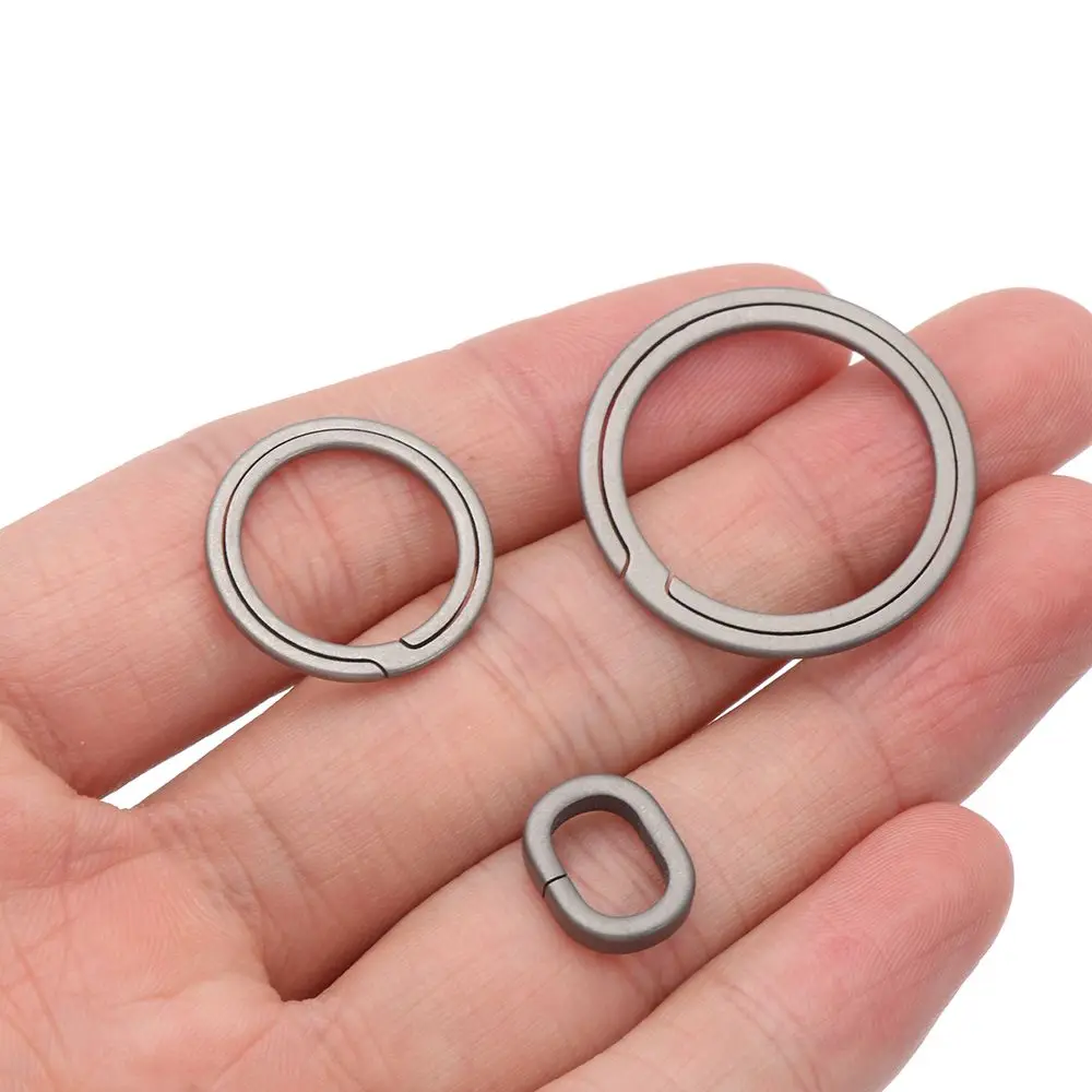 1Pc Titanium Alloy Key Rings Keychains Buckle Pendant Super Lightweight Car Keychain Split Rings Keychain Gift Making Parts