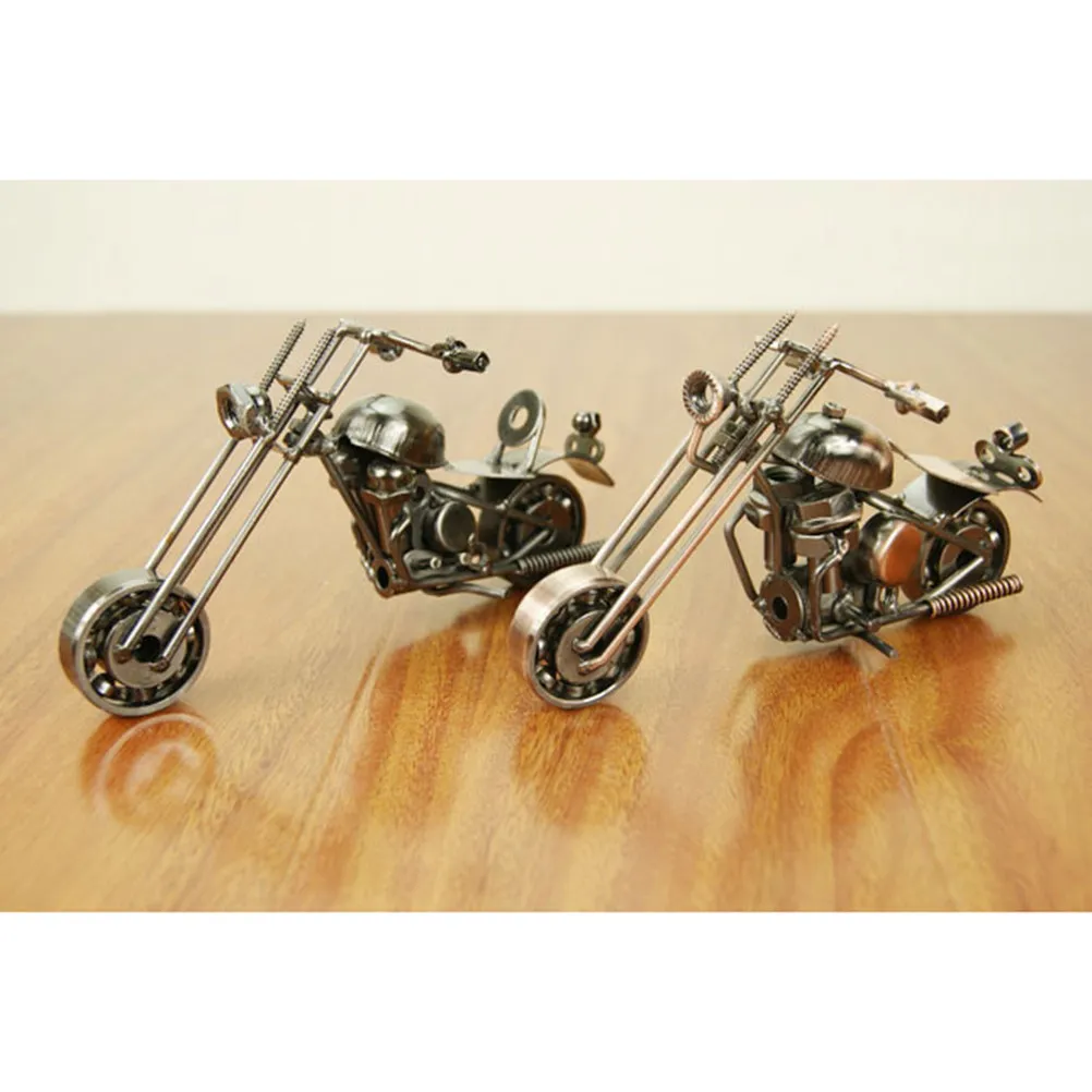 

Vintage Iron Motorcycle Metal Desktop Ornament Creative Mini Decor Crafts Gifts for Home Office Personalized Motorcycle