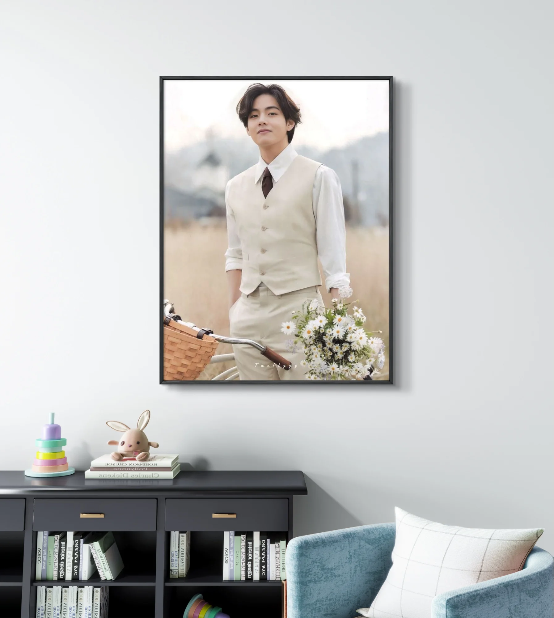 Kim Taehyung Diamond Painting Kit Kpop Bands Singer 5D Diamond Embroidery Cross Stitch Celebrity Peripherals Home Wall Decor