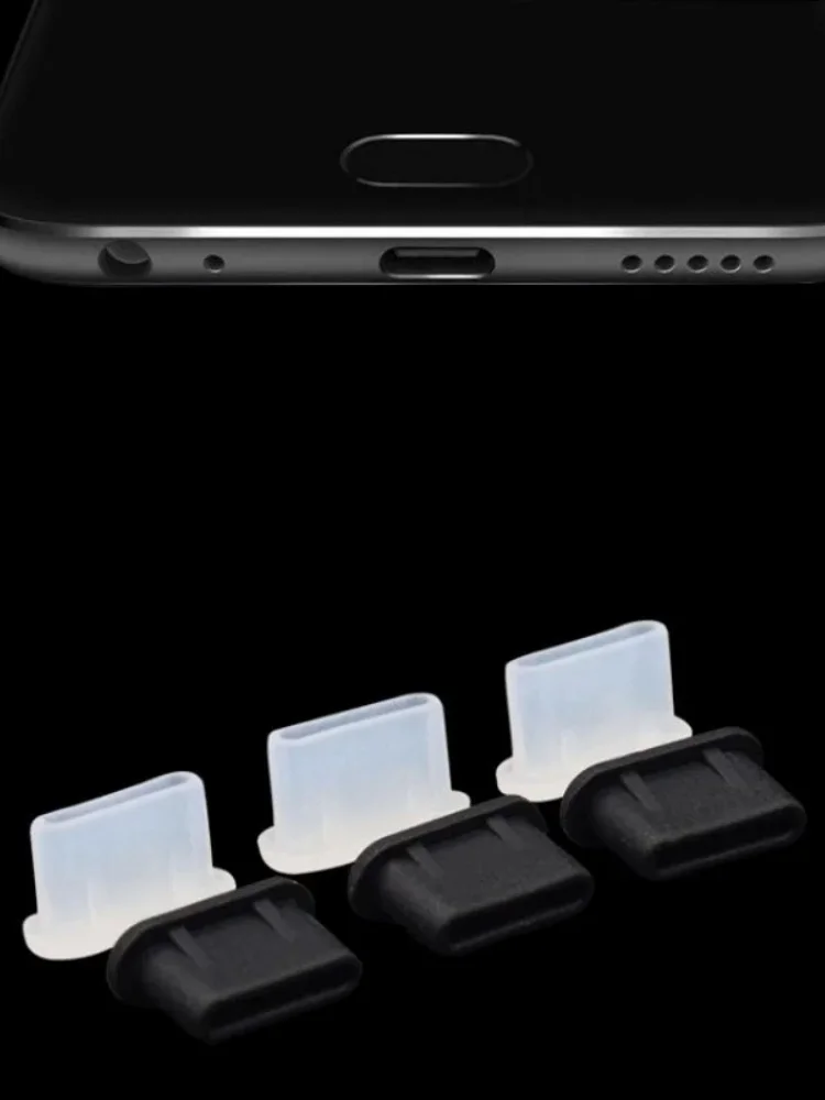Silikonowe zatyczki przeciwpyłowe typu C Telefon Osłona portu ładowania USB Osłona przeciwpyłowa typu C do Samsung Xiaomi Huawei — zdjęcie 2
