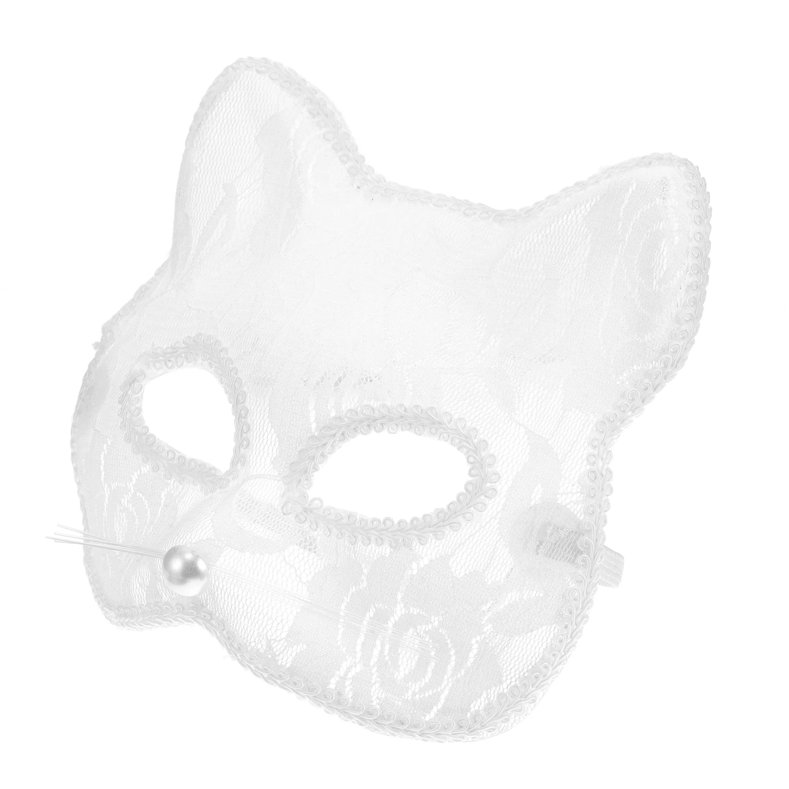 

Black Lace Fox Mask Intricate Design For Halloween Masquerade Party Cosplay Women Cat Face Decorating Prop