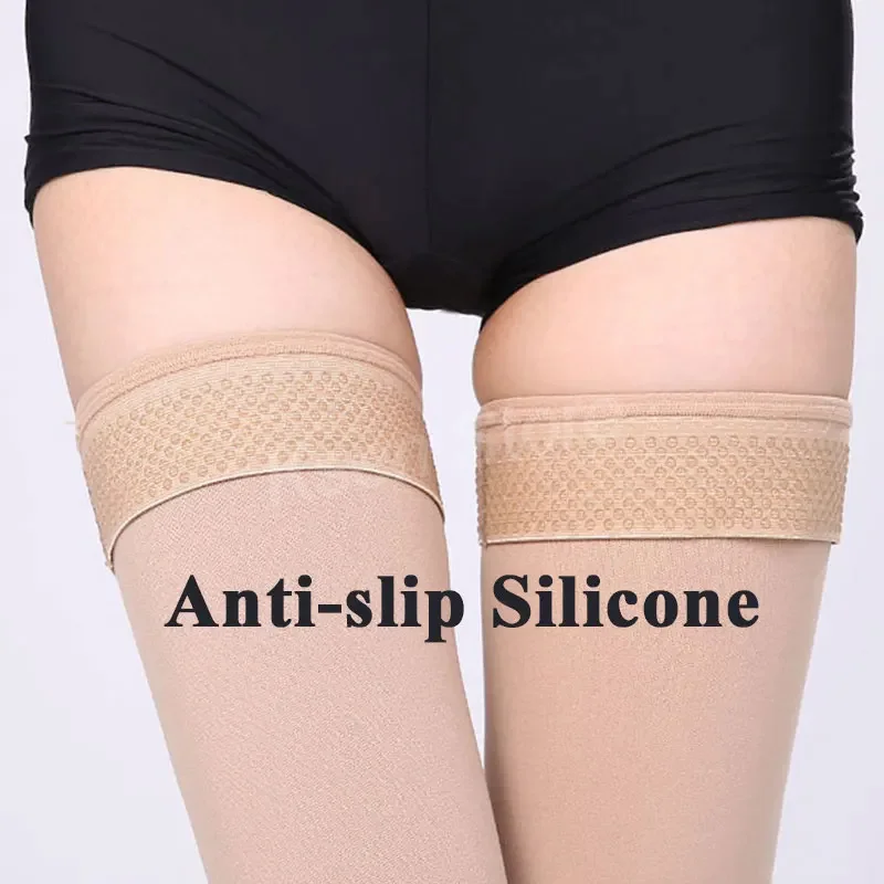 Elastic Medical Compression Stockings Class 2 23-32mmHg Stocking Varicose Veins Footless Graduated Support Thighs Sleeve S-2XL