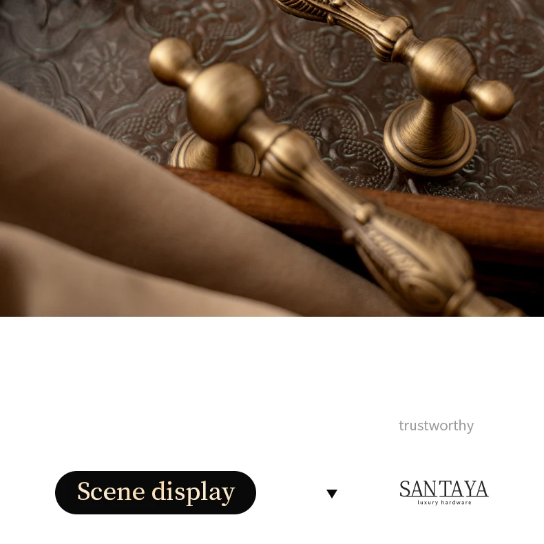 Antique brass furniture pull and drawer knob — supplier illustration 7